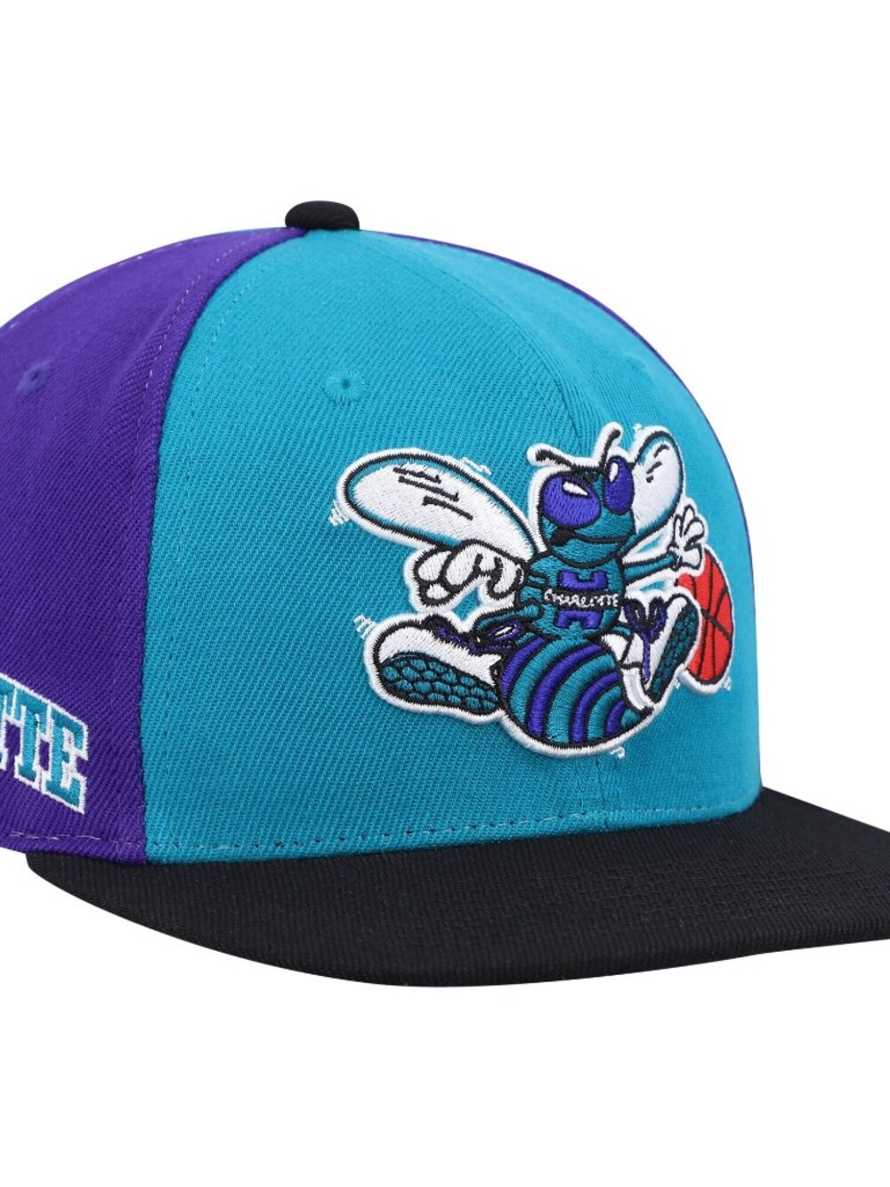Men's Mitchell & Ness Teal, Black Charlotte Hornets Hardwood Classics on the Blo